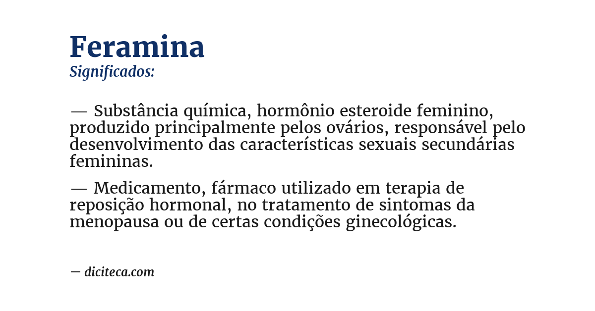 Significado de feramina