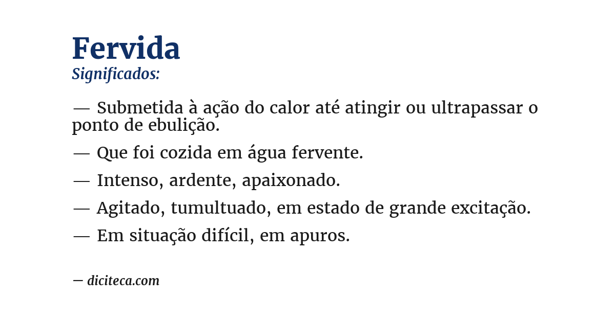 Significado de fervida