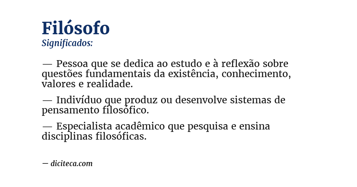 Significado de filósofo