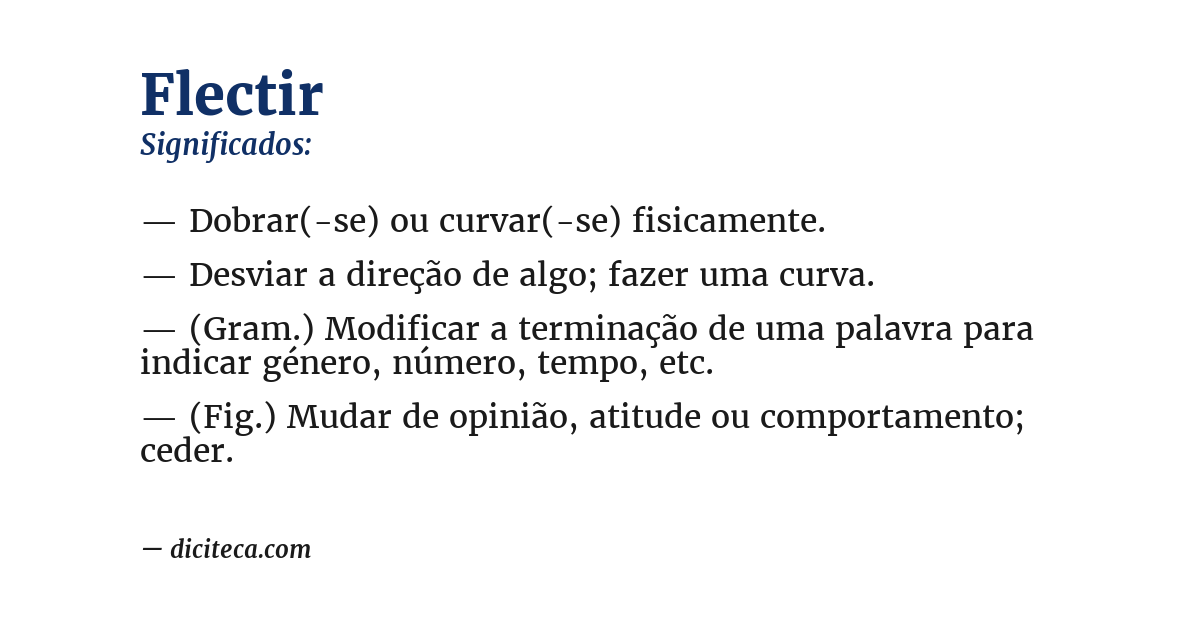 Significado de flectir