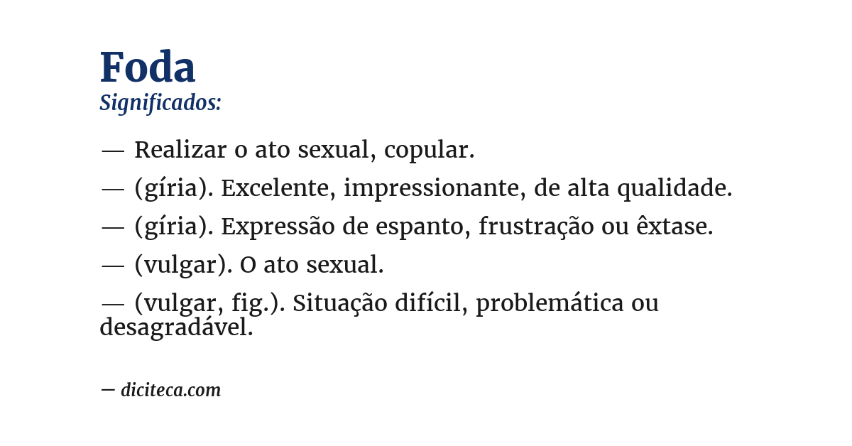 Significado de foda