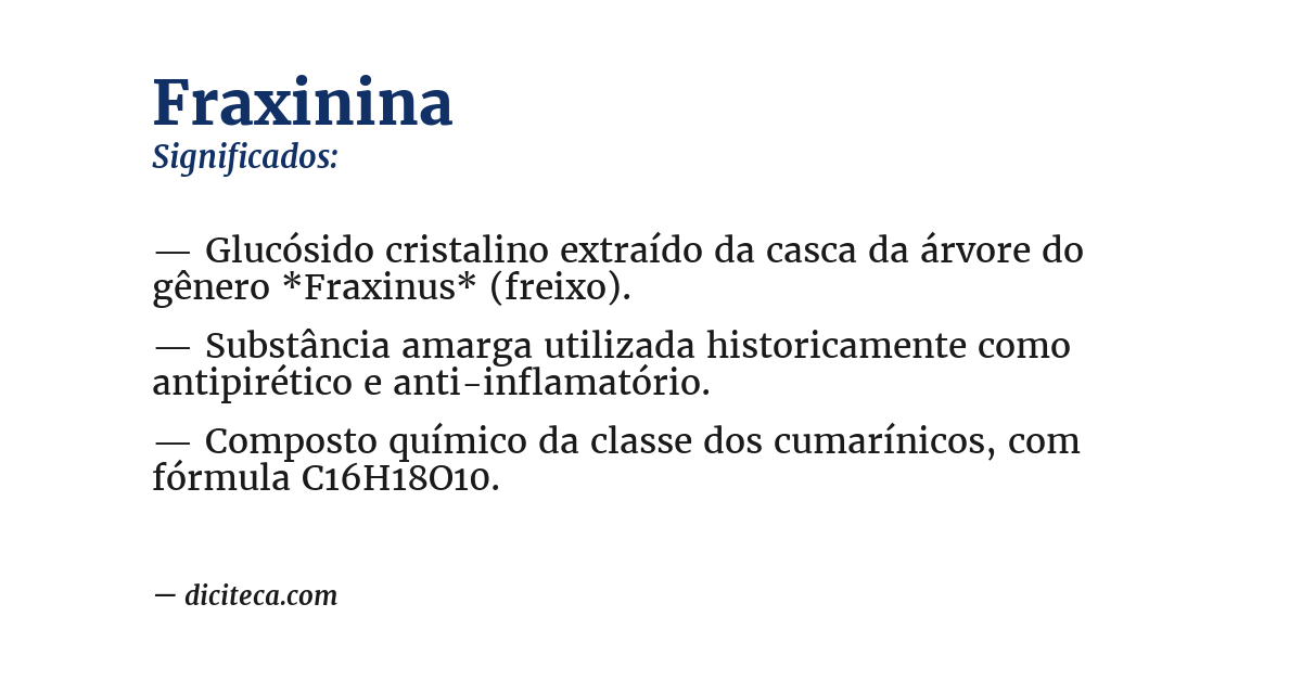 Significado de fraxinina