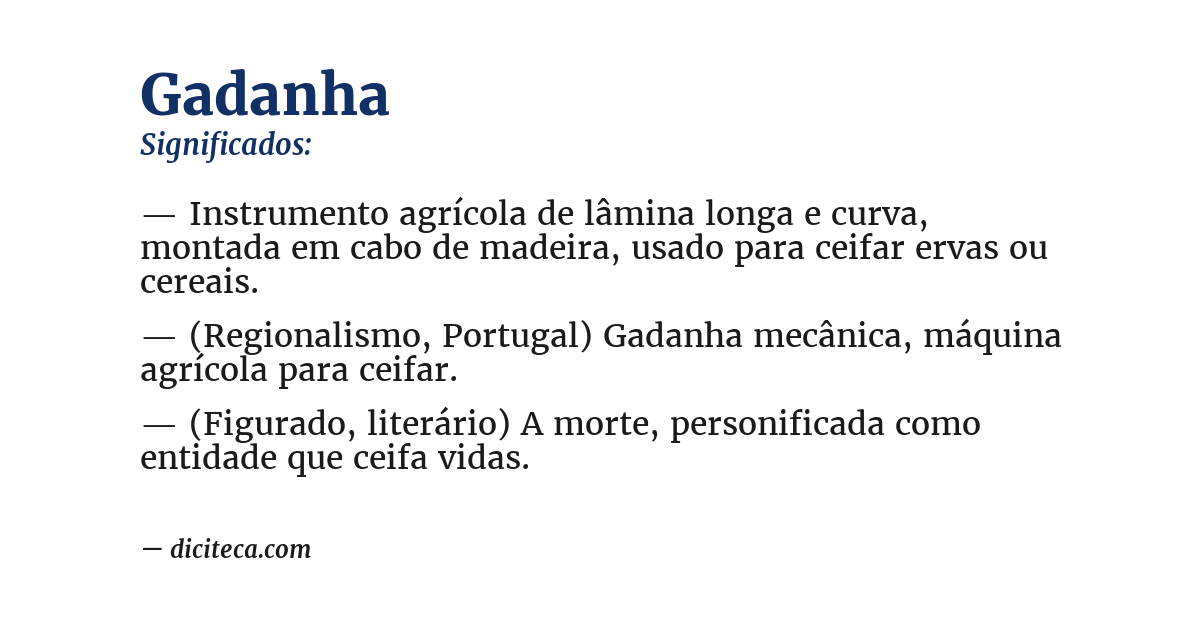 Significado de gadanha