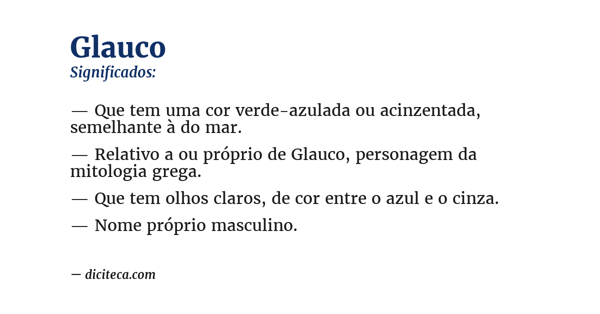 Significado de glauco