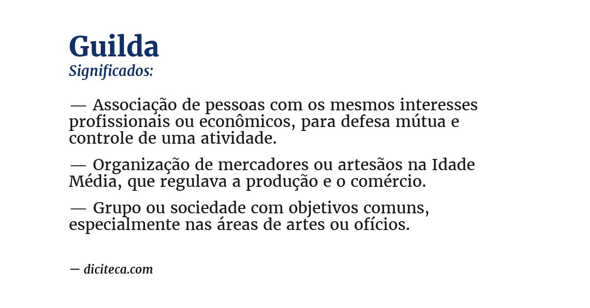 Significado de guilda