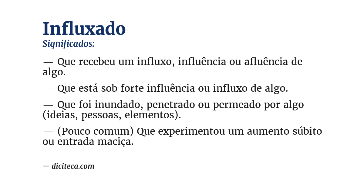 Significado de influxado