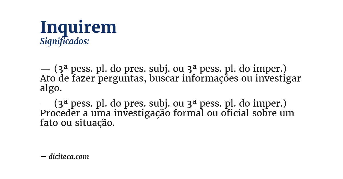 Significado de inquirem