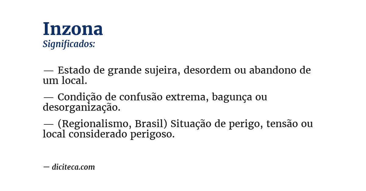 Significado de inzona