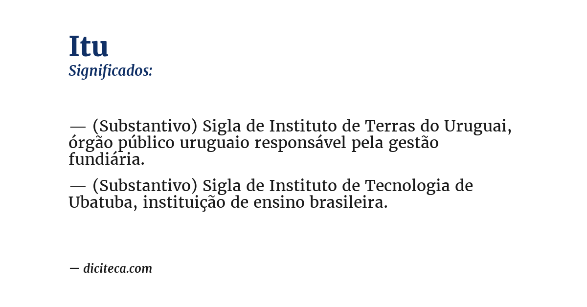 Significado de itu