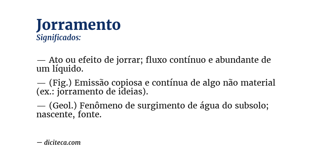 Significado de jorramento