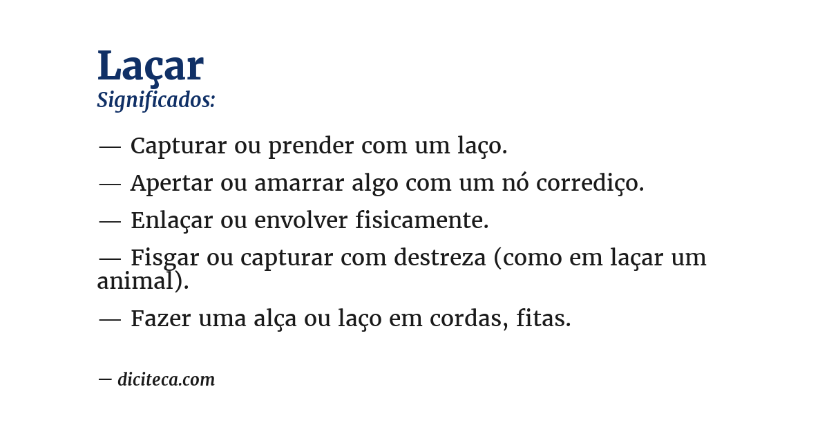 Significado de laçar