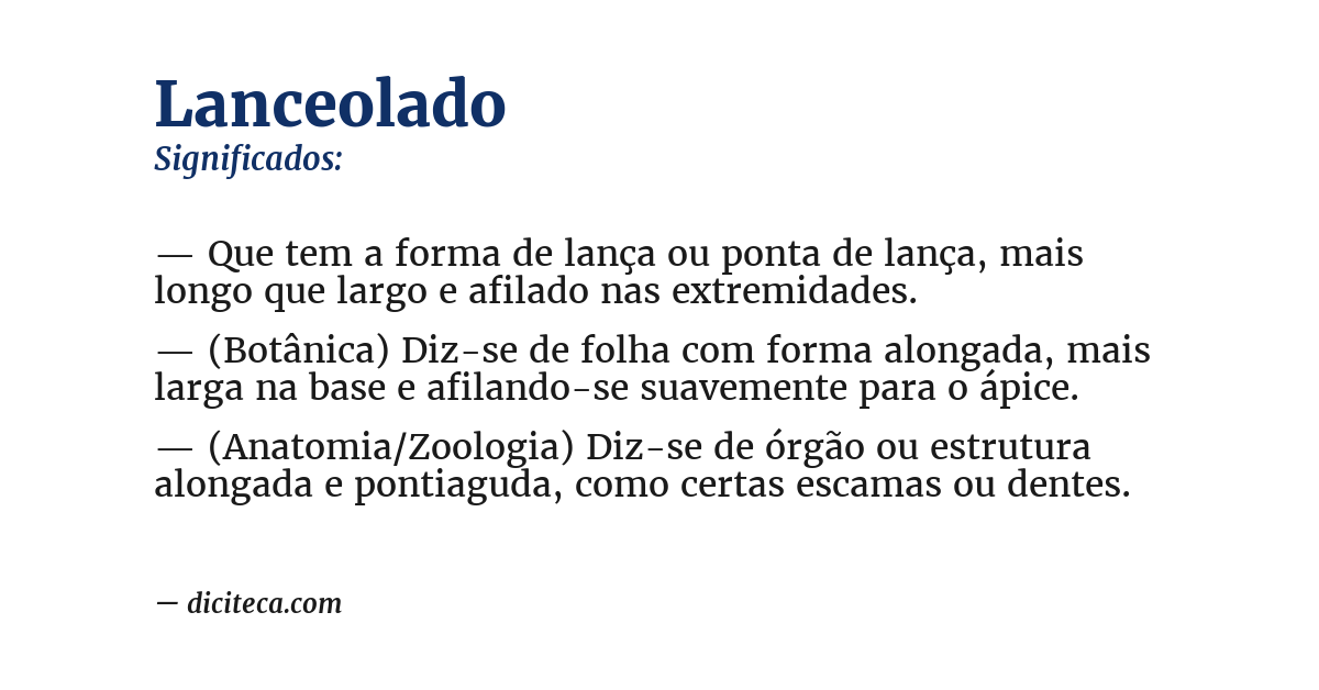 Significado de lanceolado