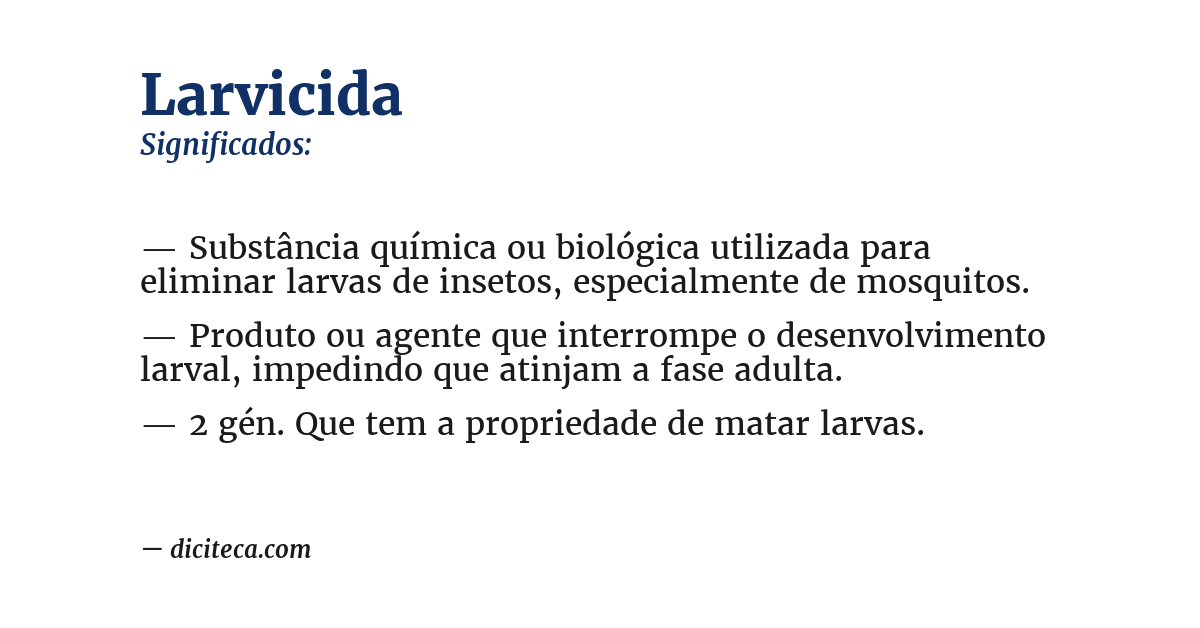Significado de larvicida