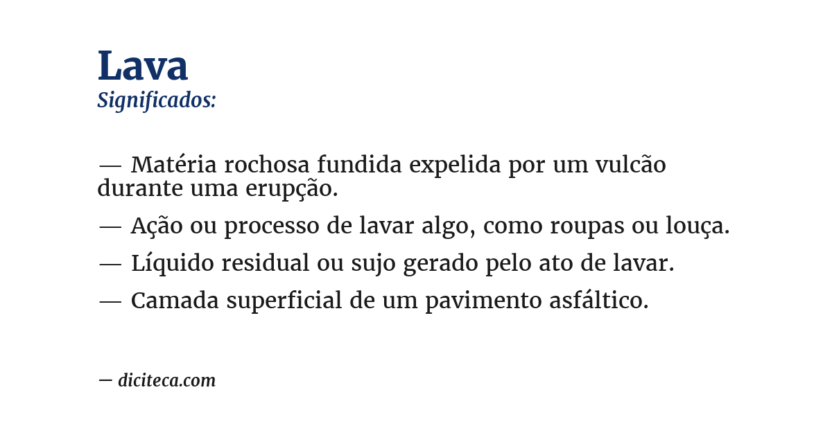 Significado de lava