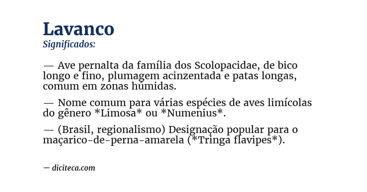 Significado de lavanco