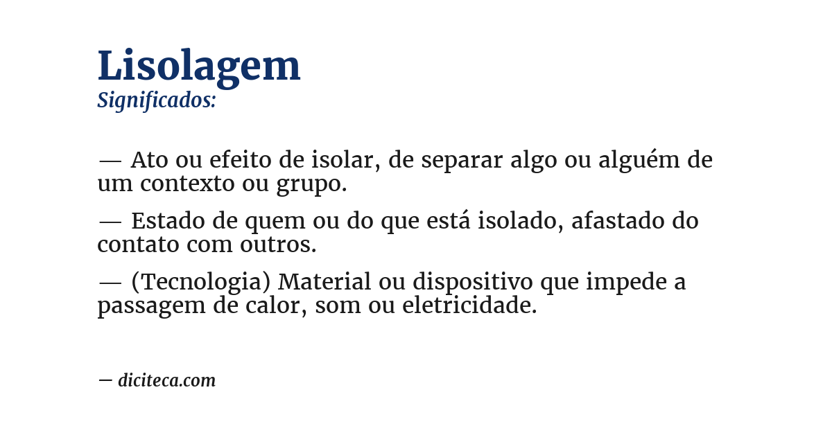 Significado de lisolagem