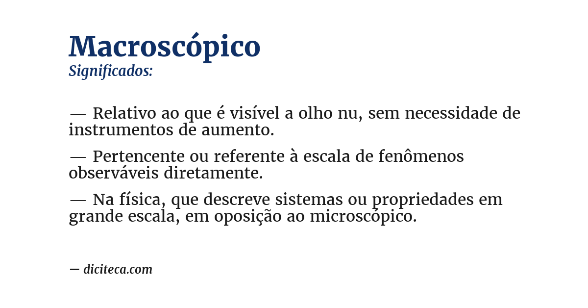 Significado de macroscópico