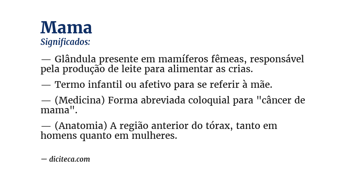 Significado de mama