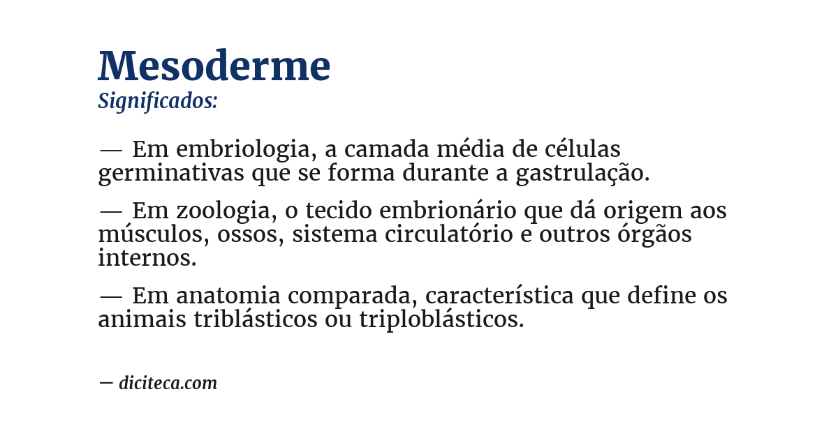 Significado de mesoderme