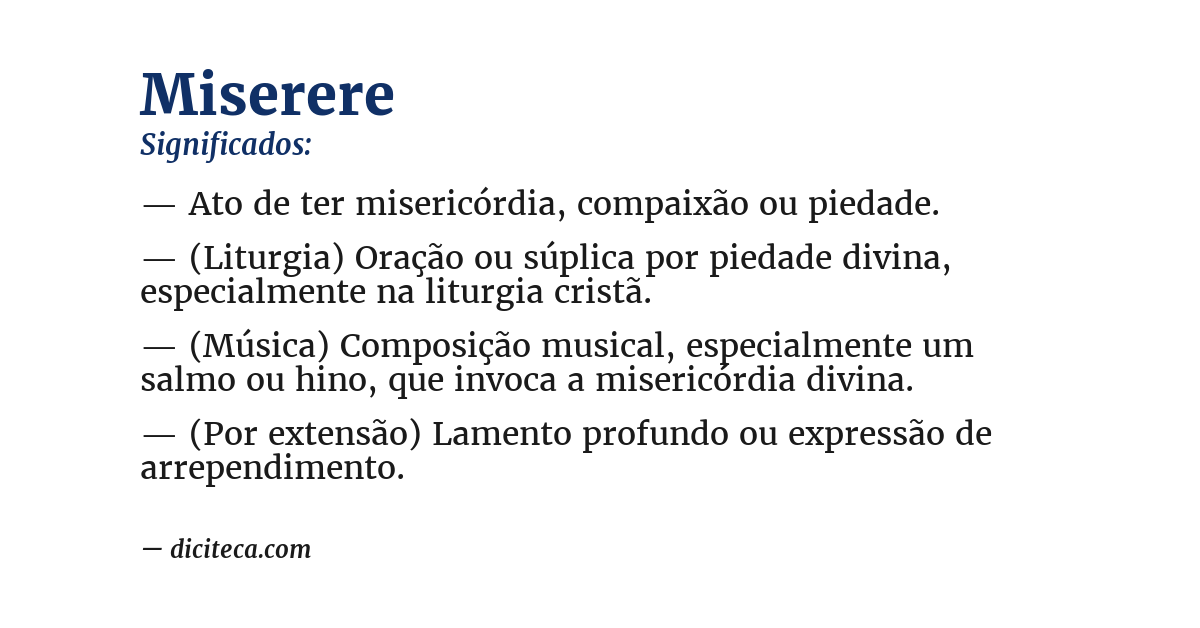 Significado de miserere