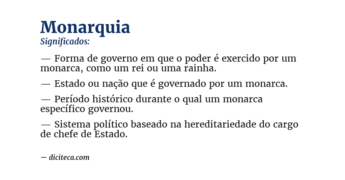 Significado de monarquia
