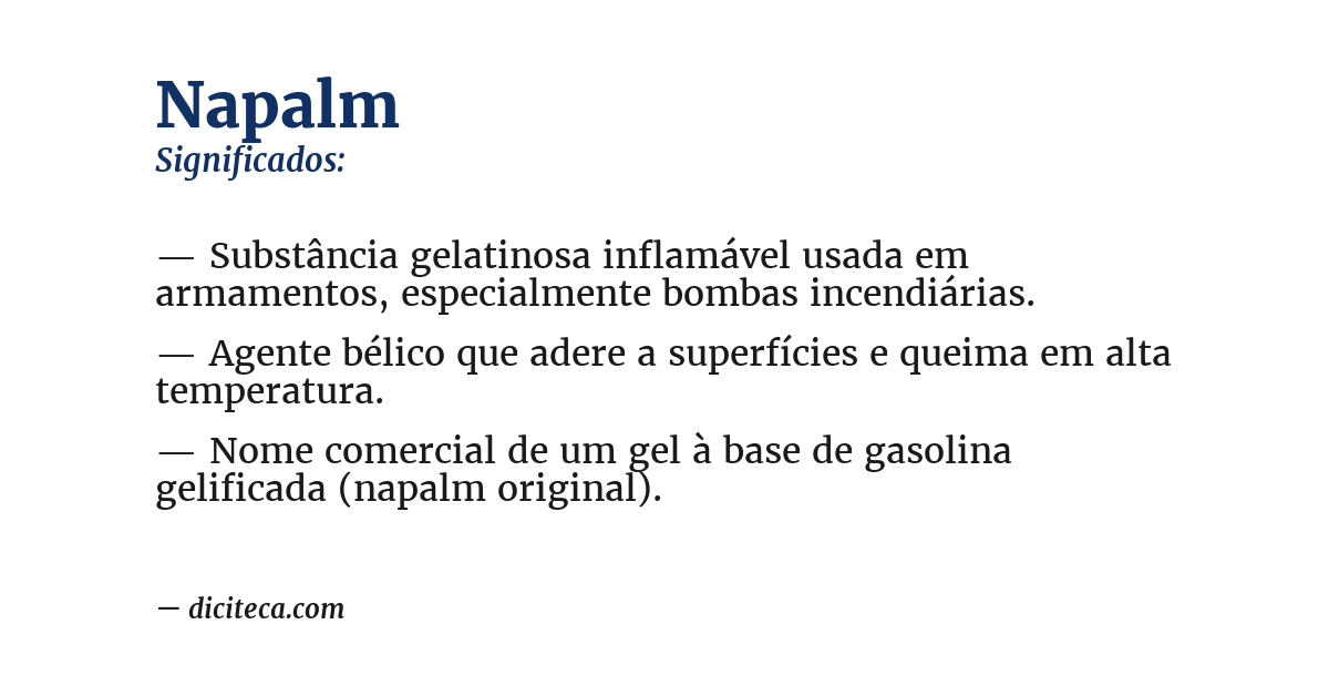 Significado de napalm