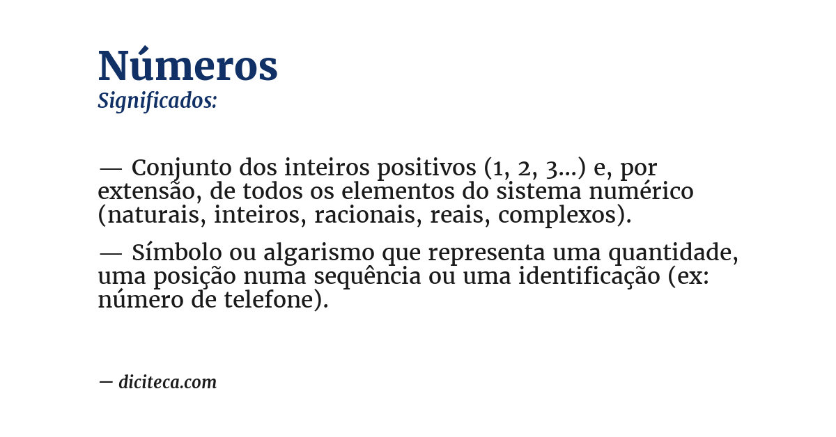 Significado de números