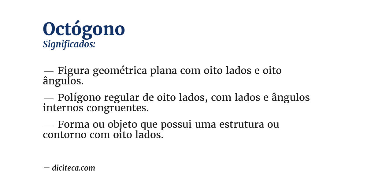 Significado de octógono
