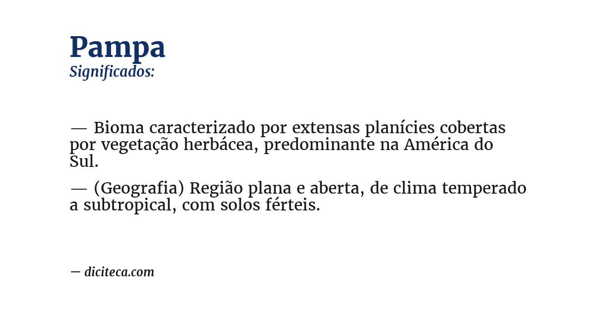 Significado de pampa