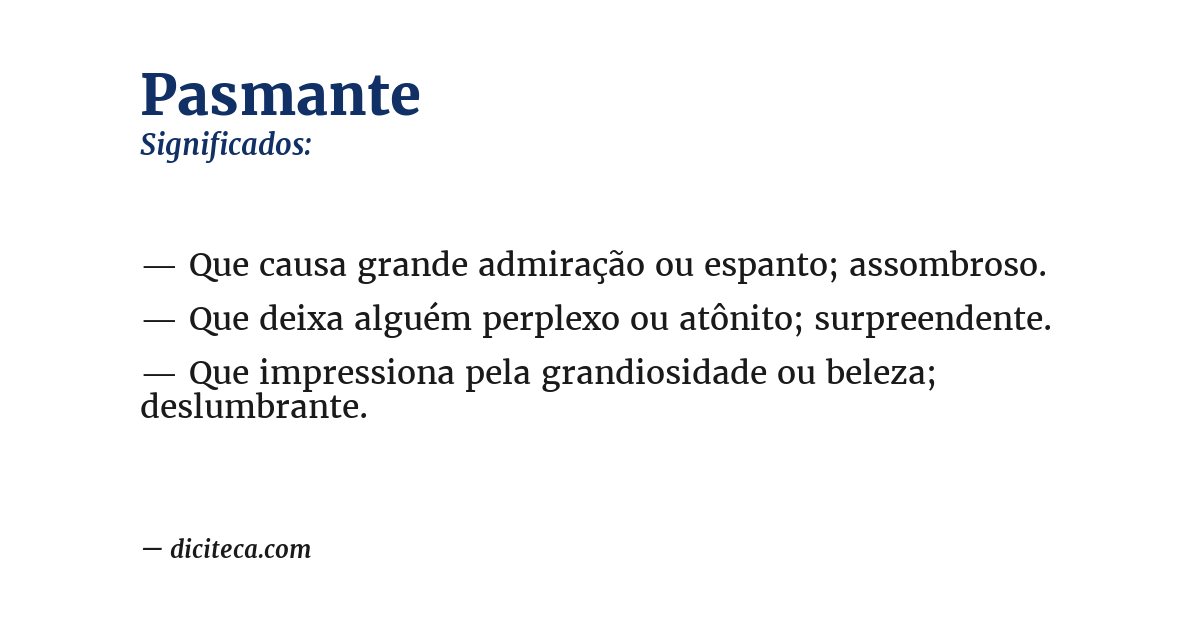 Significado de pasmante