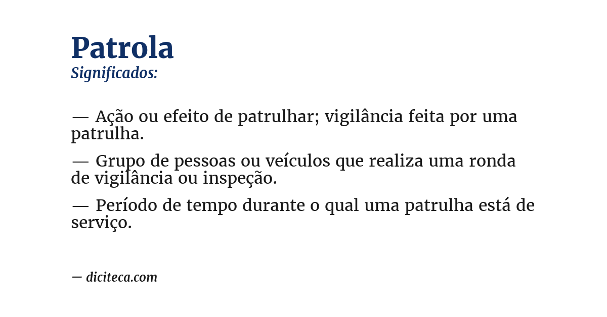 Significado de patrola