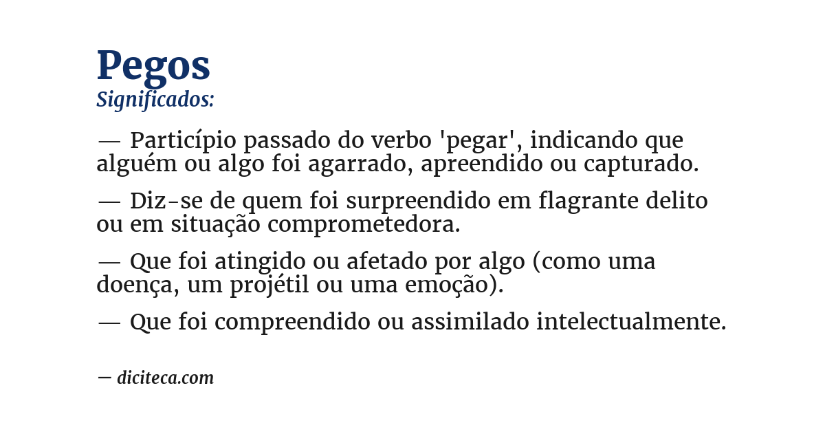 Significado de pegos
