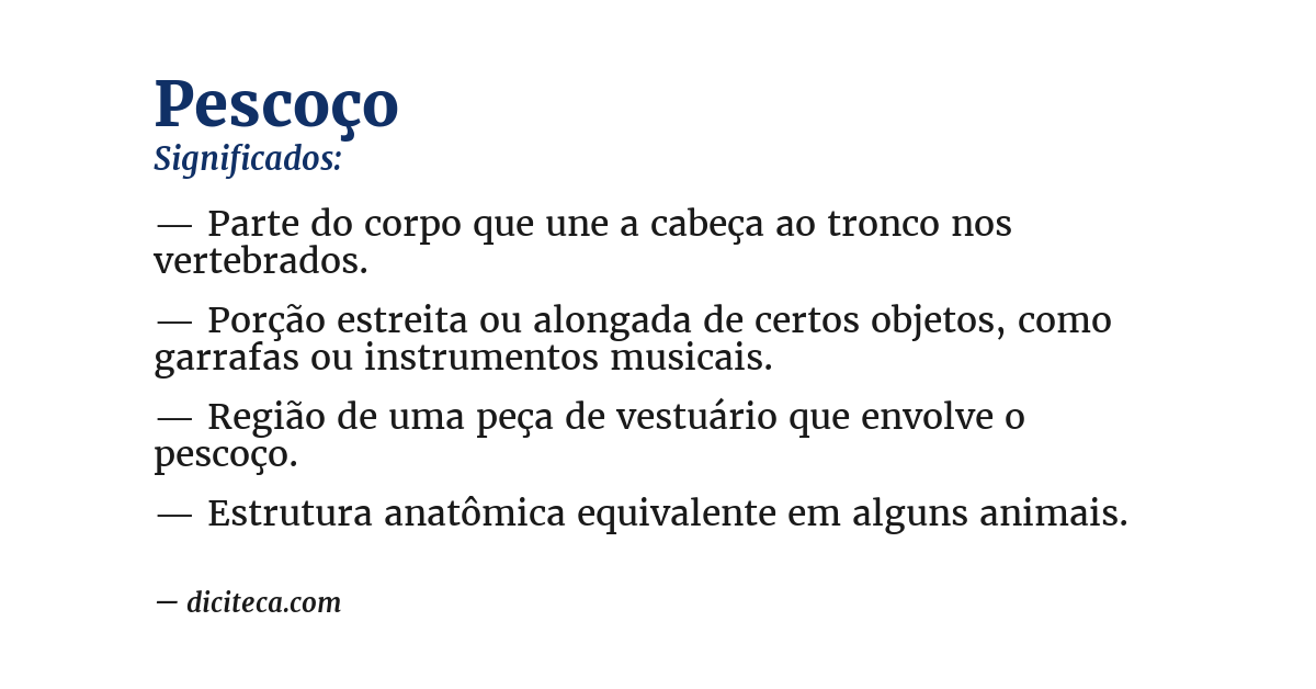 Significado de pescoço