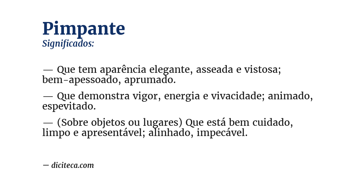 Significado de pimpante
