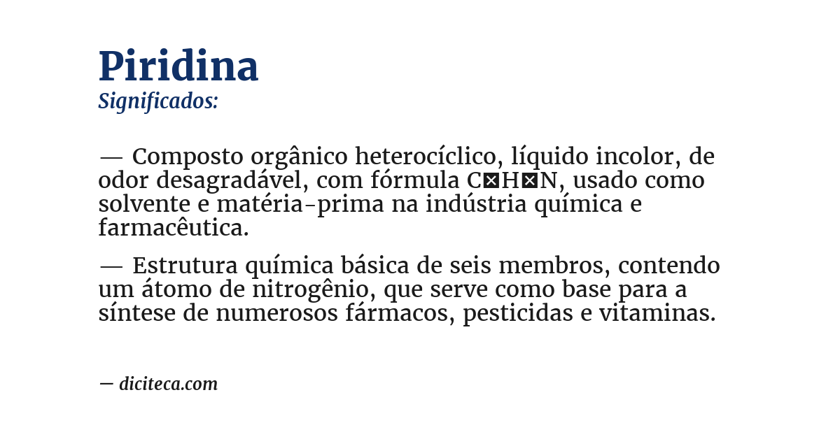 Significado de piridina