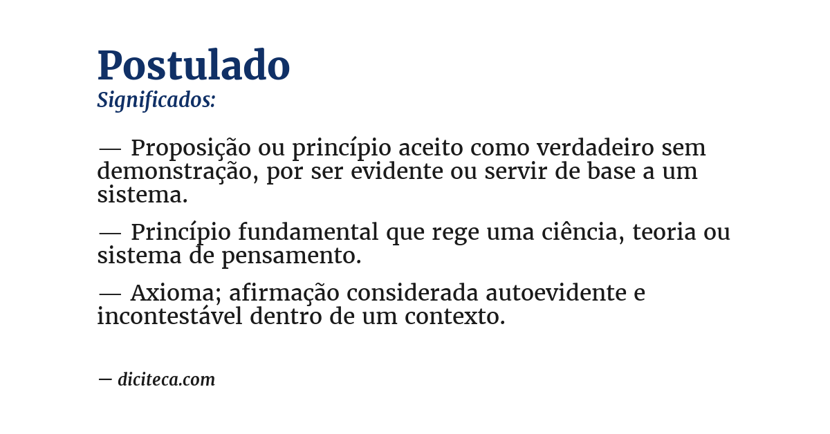 Significado de postulado