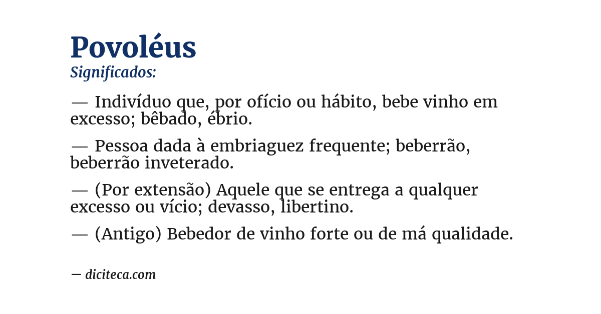 Significado de povoléus