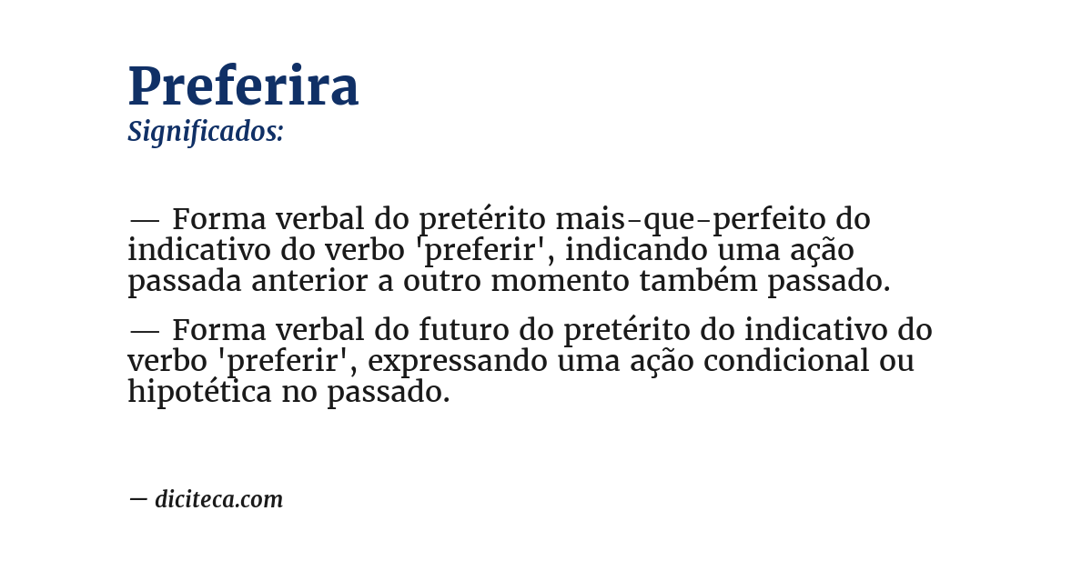 Significado de preferira