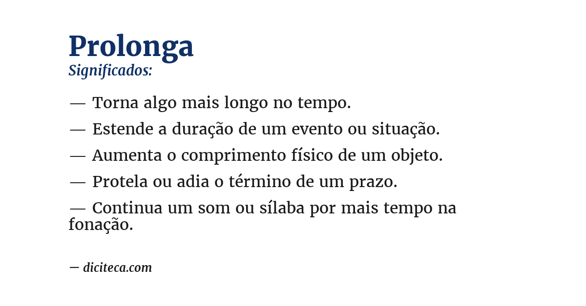 Significado de prolonga