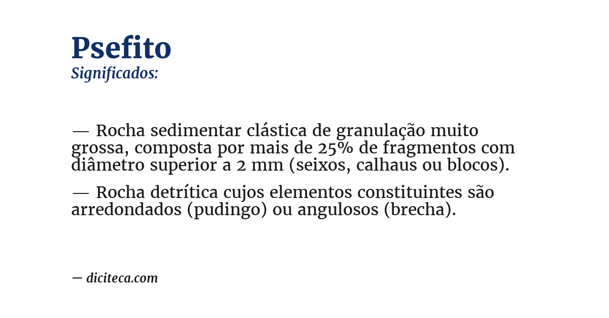 Significado de psefito