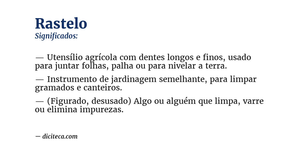 Significado de rastelo
