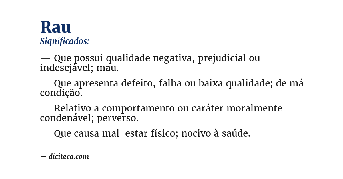 Significado de rau