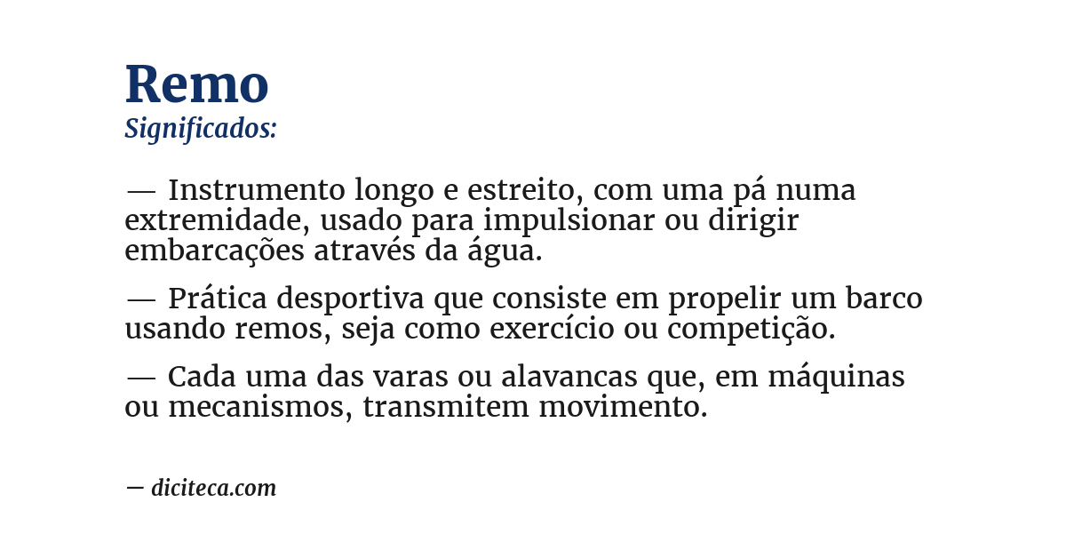 Significado de remo