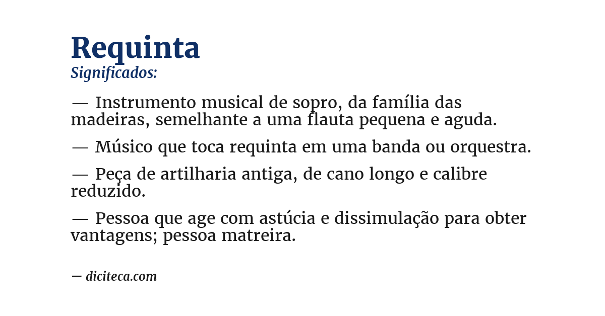 Significado de requinta