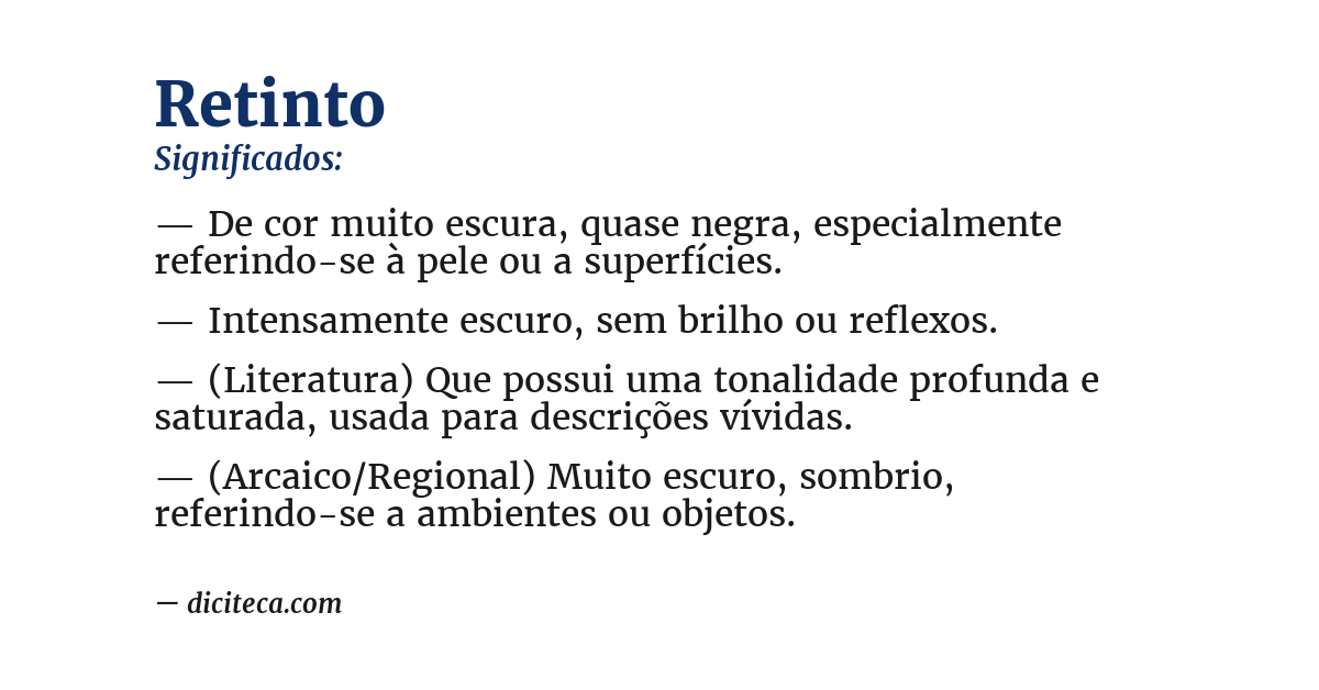 Significado de retinto