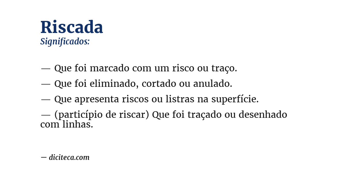 Significado de riscada