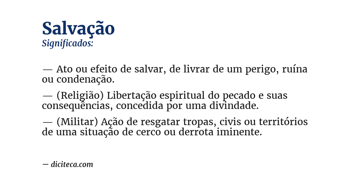 Significado de salvação
