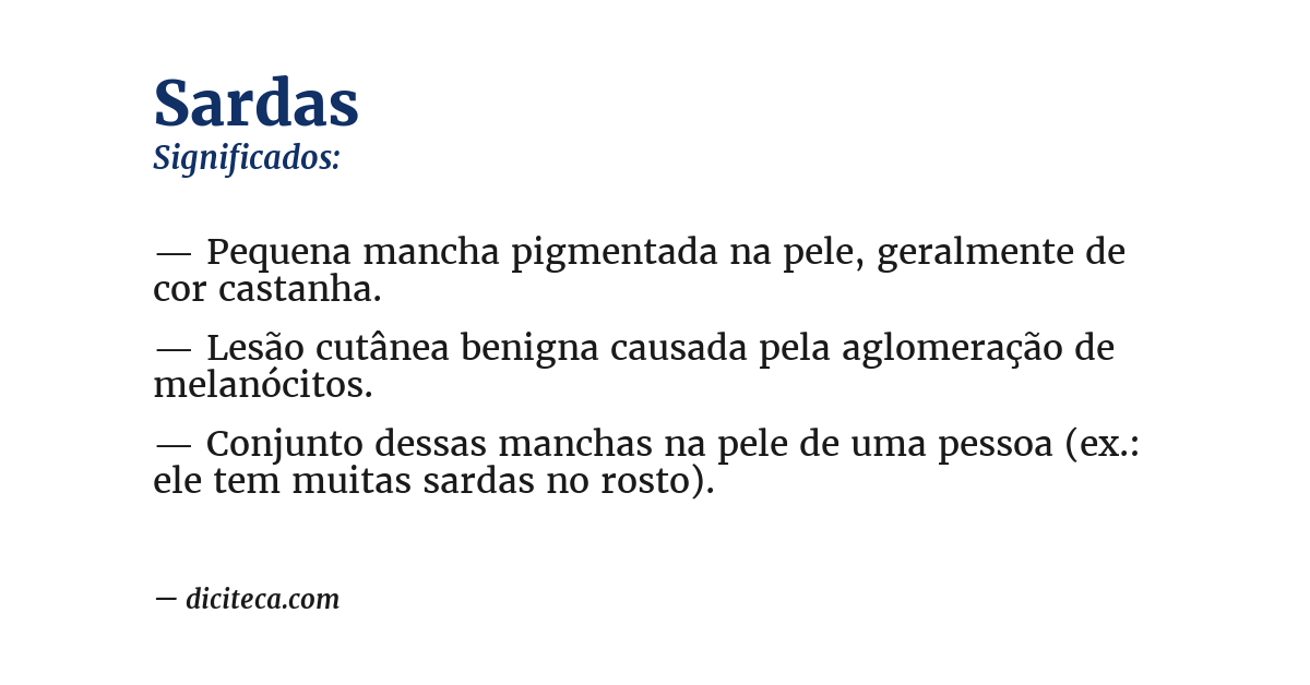 Significado de sardas