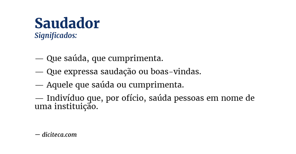 Significado de saudador