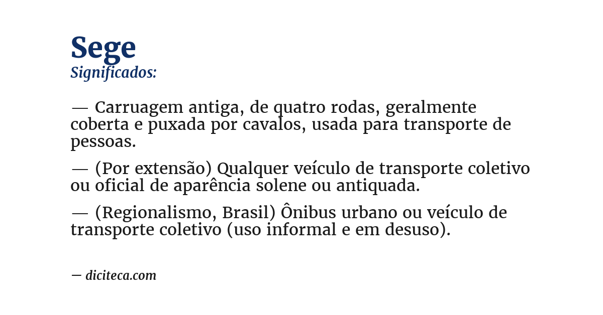 Significado de sege